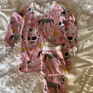 LITTLE SLEEPIES TWO PIECE BARNYARD PJS -2T